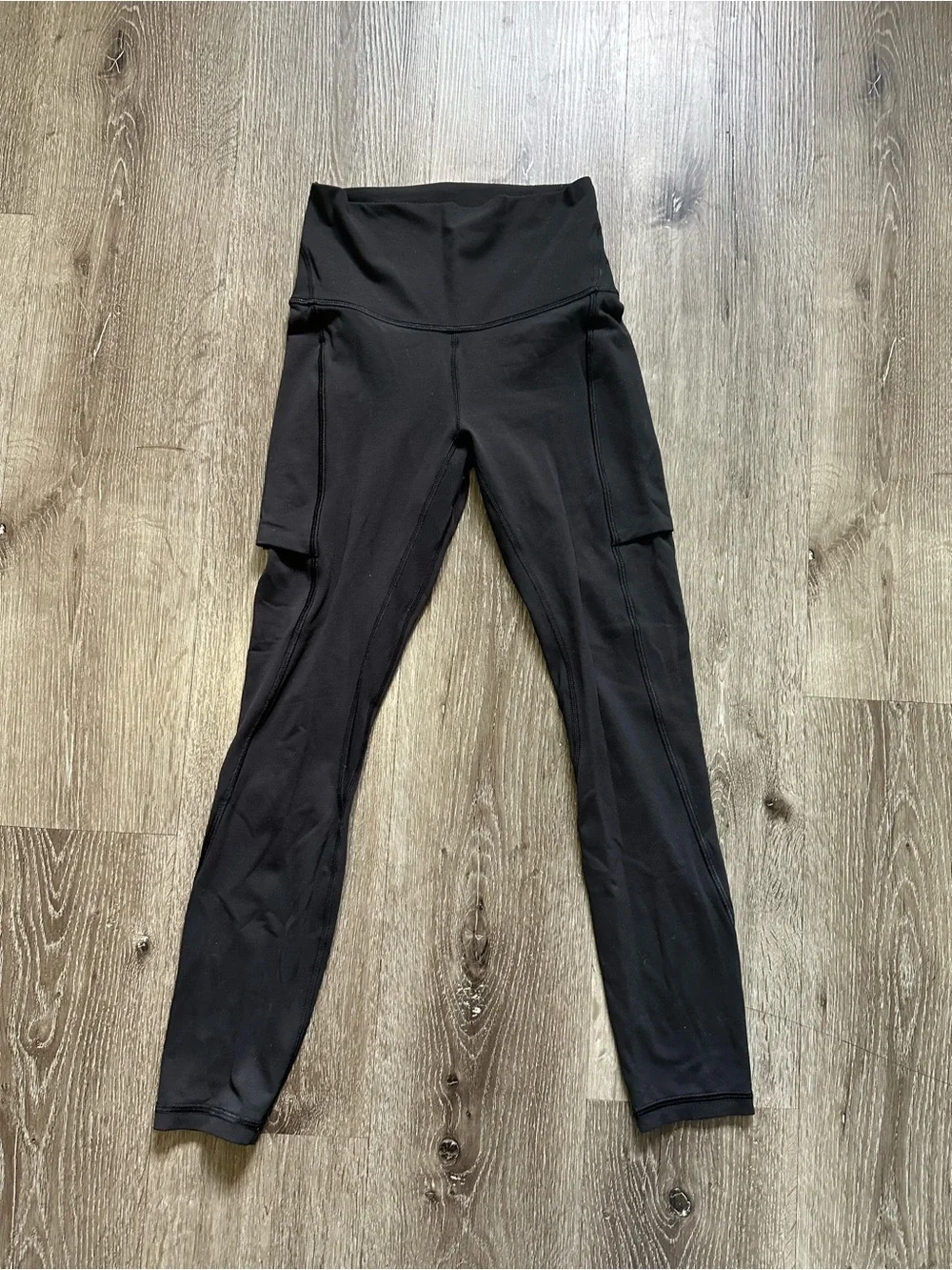 lululemon athletica Black High-Rise Leggings with Side Pockets